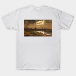 Dresden by Moonlight by Johan Christian Dahl T-Shirt